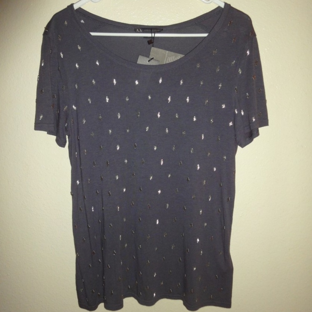 NWT Armani Exchange Embellished Top